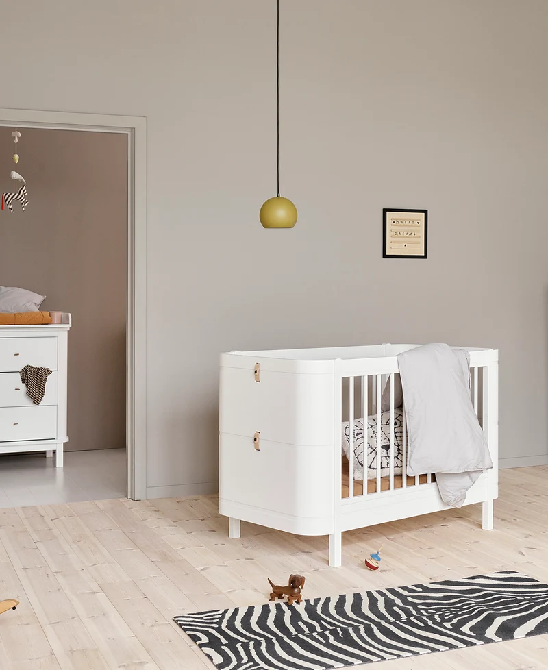 Oliver Furniture - Mini+ Babybett mit Umbauset, 68x122/162 cm, Weiß