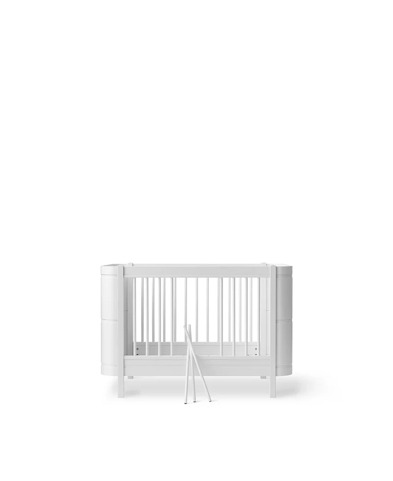 Oliver Furniture - Mini+ Babybett mit Umbauset, 68x122/162 cm, Weiß