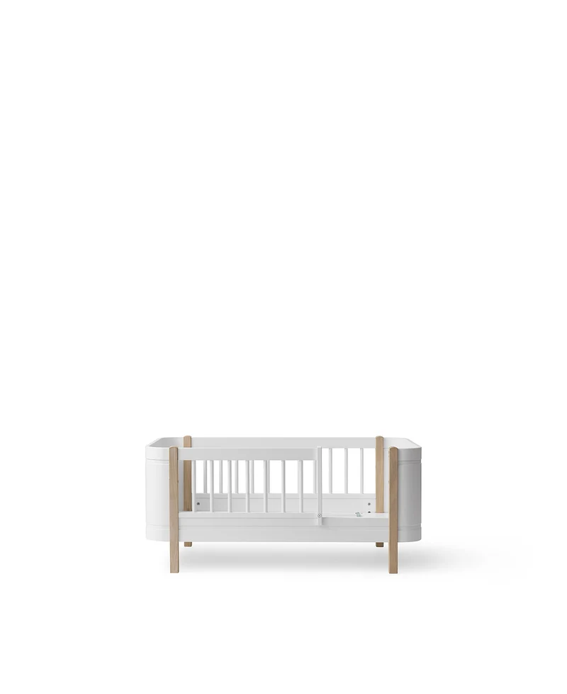 Oliver Furniture - Mini+ Babybett mit Umbauset, 68x122/162 cm, Weiß/Eiche