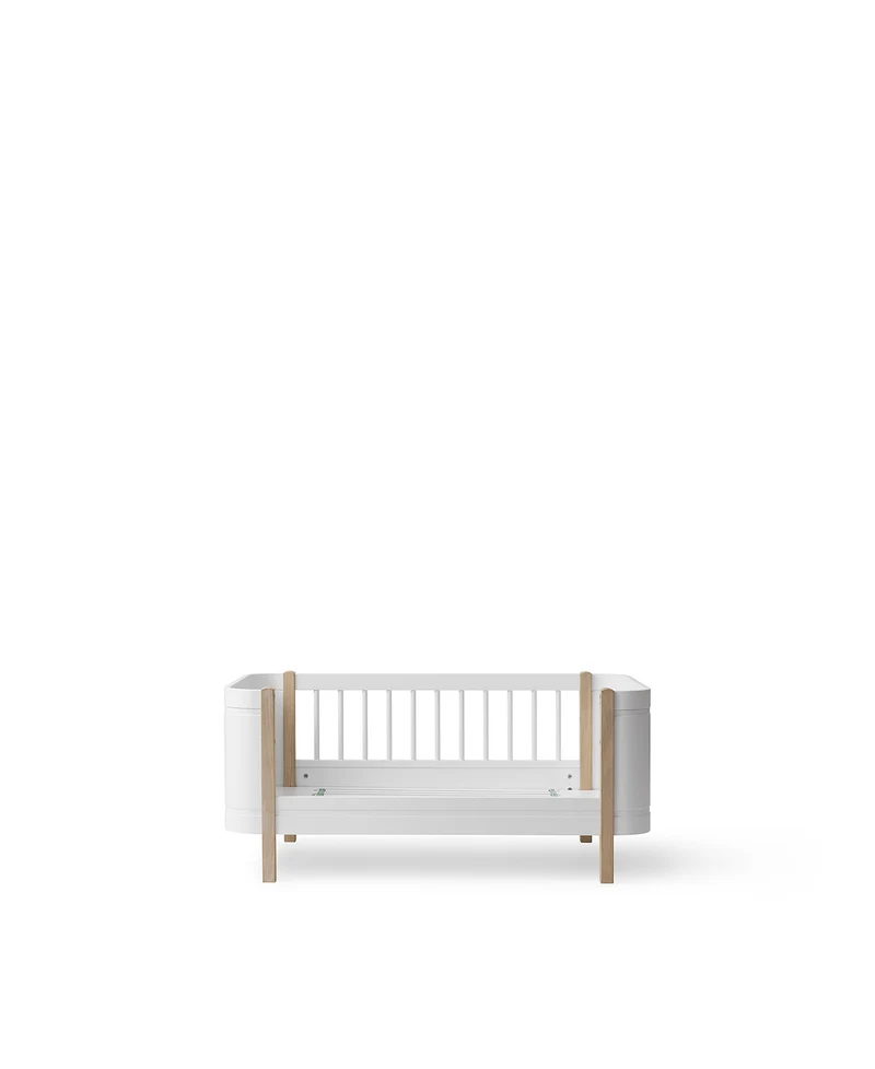 Oliver Furniture - Mini+ Babybett mit Umbauset, 68x122/162 cm, Weiß/Eiche