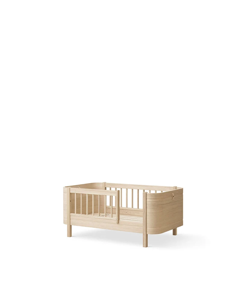 Oliver Furniture - Mini+ Babybett mit Umbauset, 68x122/162 cm, Eiche