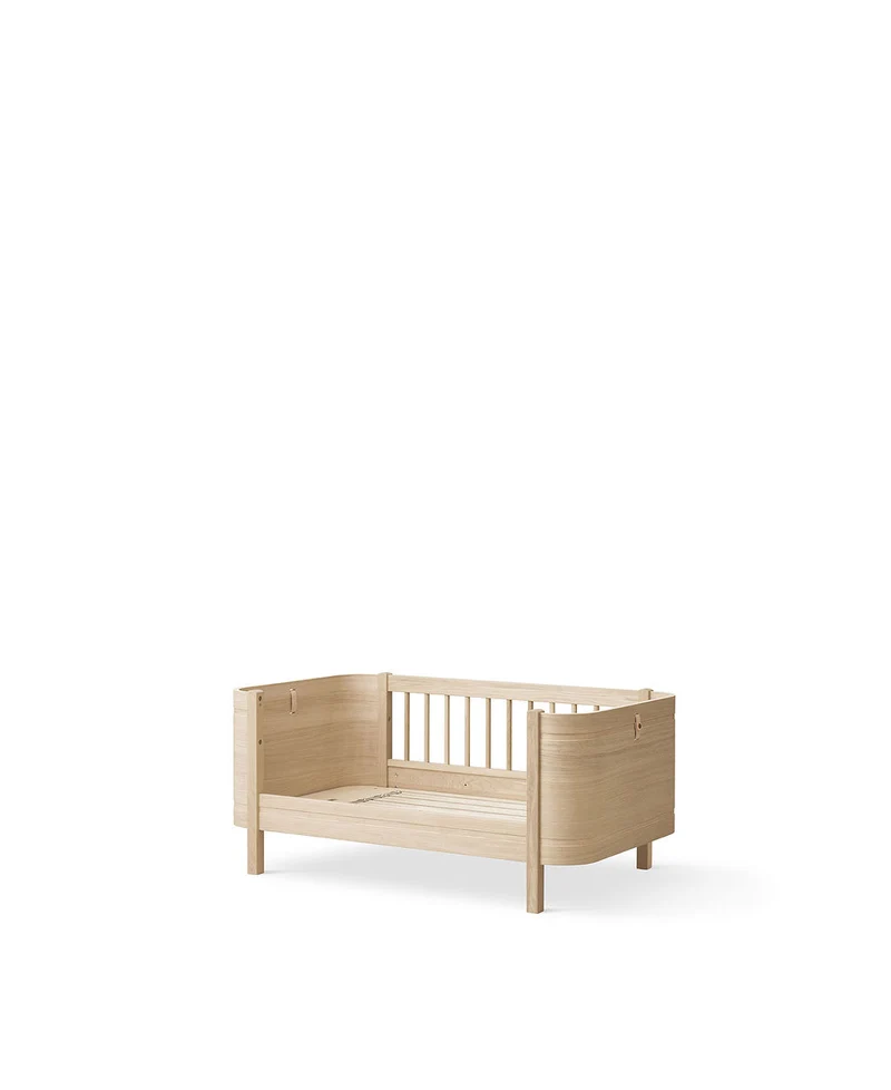 Oliver Furniture - Mini+ Babybett mit Umbauset, 68x122/162 cm, Eiche