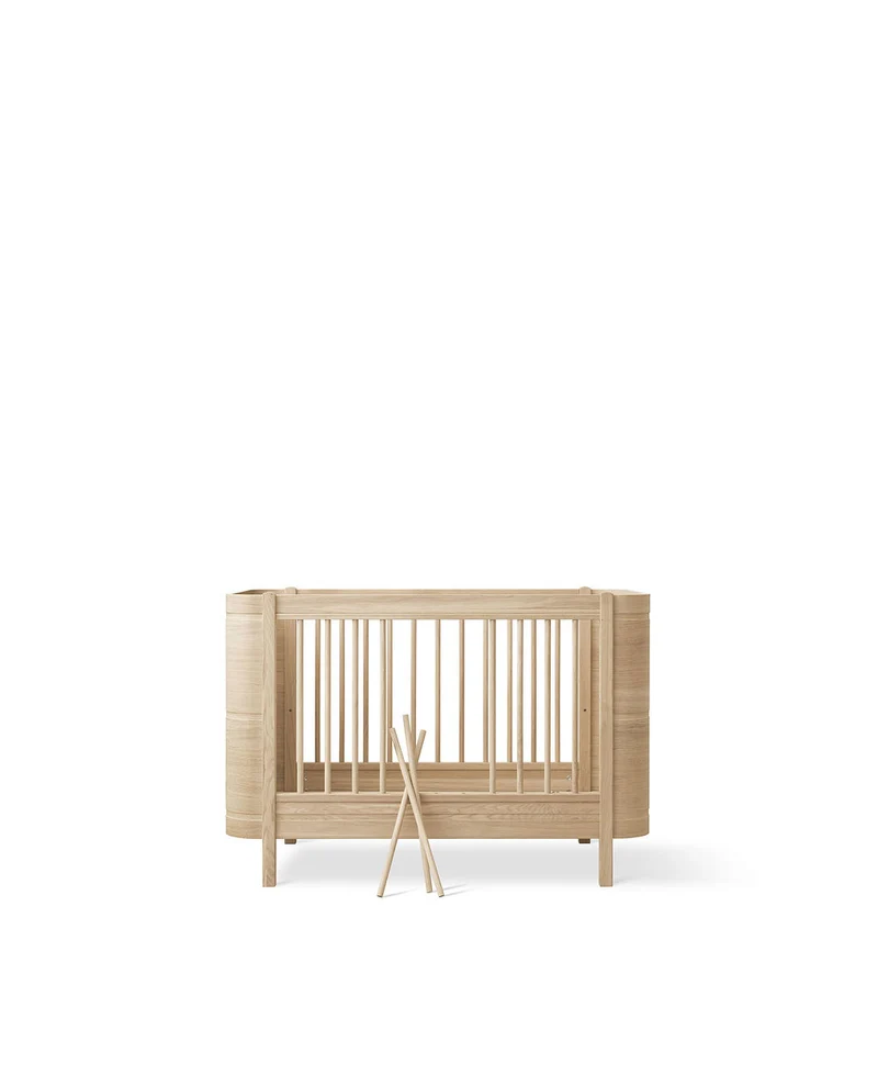 Oliver Furniture - Mini+ Babybett mit Umbauset, 68x122/162 cm, Eiche
