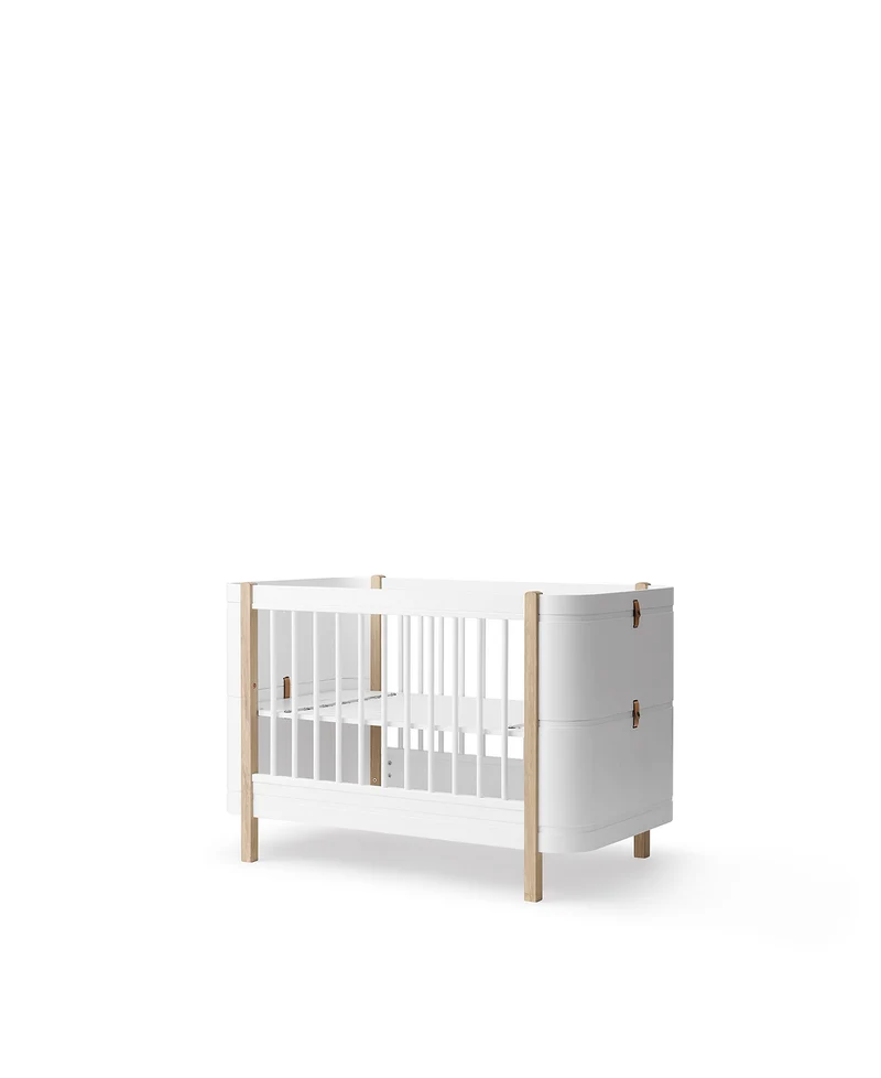Oliver Furniture - Mini+ Babybett, 68x122 cm, Weiß/Eiche
