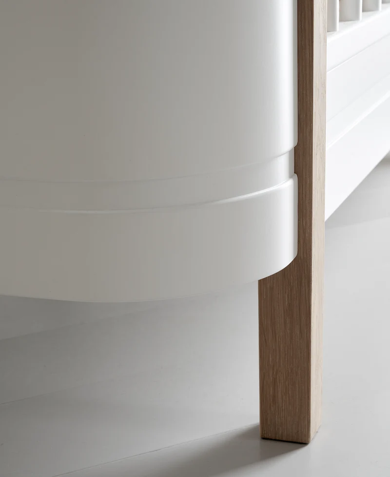 Oliver Furniture - Mini+ Babybett, 68x122 cm, Weiß/Eiche