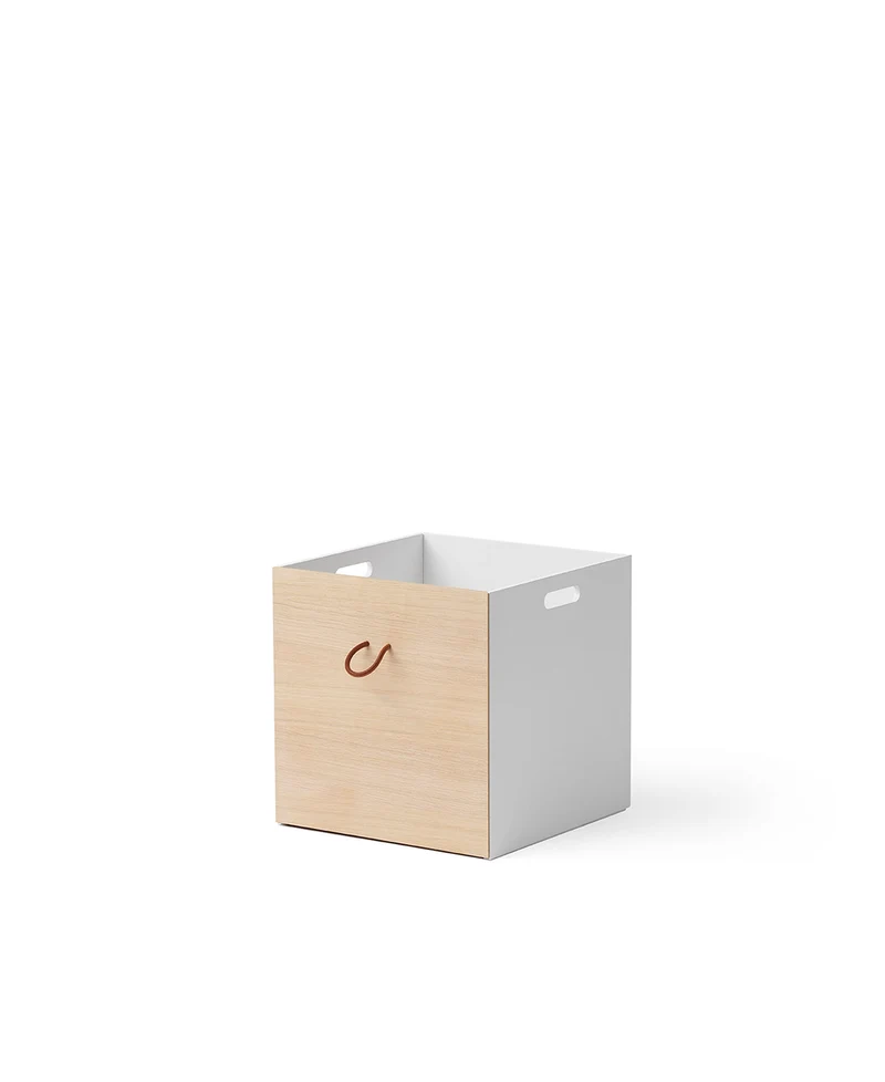 Oliver Furniture - Kisten 3er-Set, Weiß/Eiche