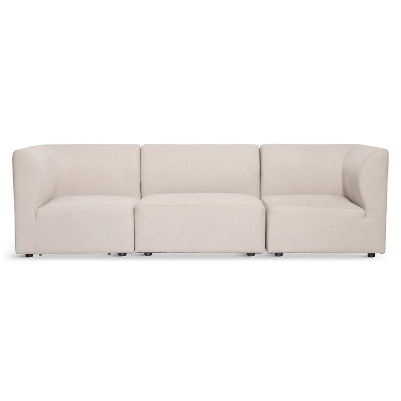 Emilia Modulsofa in Beige, 3 Module L: 243 x T: 79 x H: 72 cm