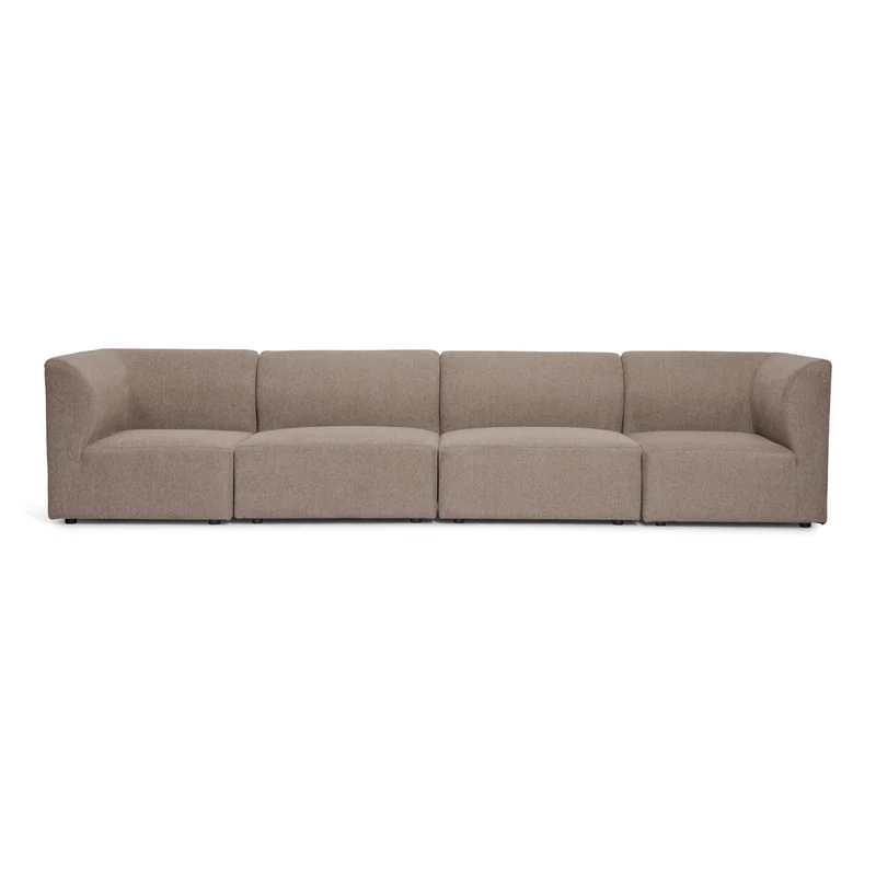 Emilia Modulsofa in Sand, 4 Module L: 328 x T: 79 x H: 72 cm