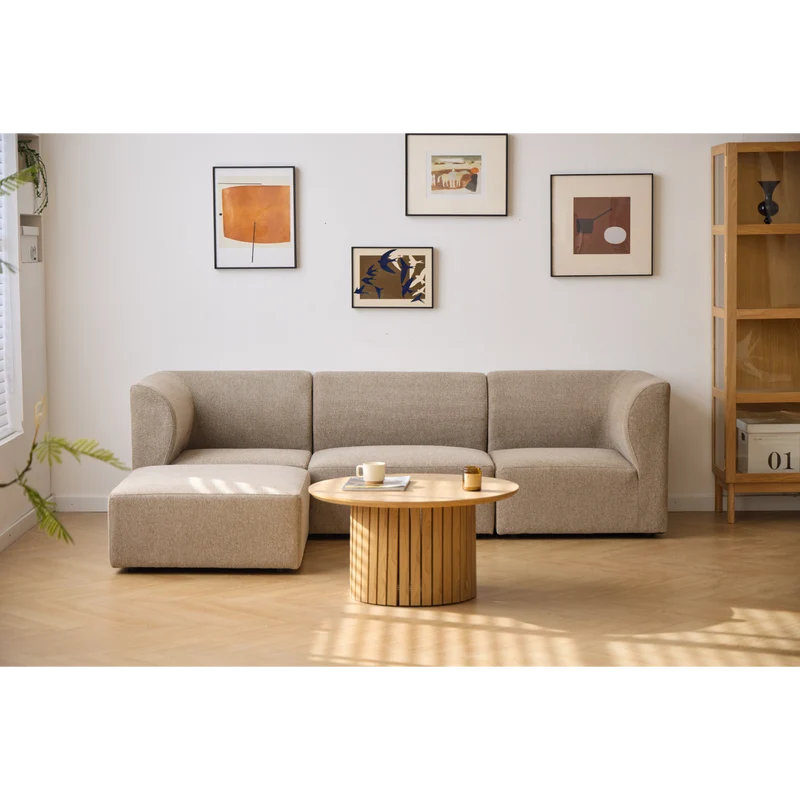 Emilia rechts- und linksseitiges Modul in Sand L: 79 x T: 79 x H: 72 cm