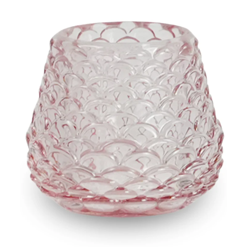 Naja Glas-Teelichthalter rosa 7 cm