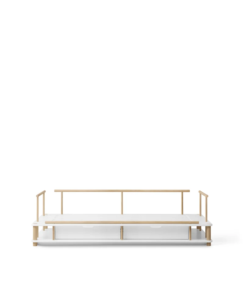 Oliver Furniture - Bettsofa für Kinder, 90x180 cm, Weiß/Eiche