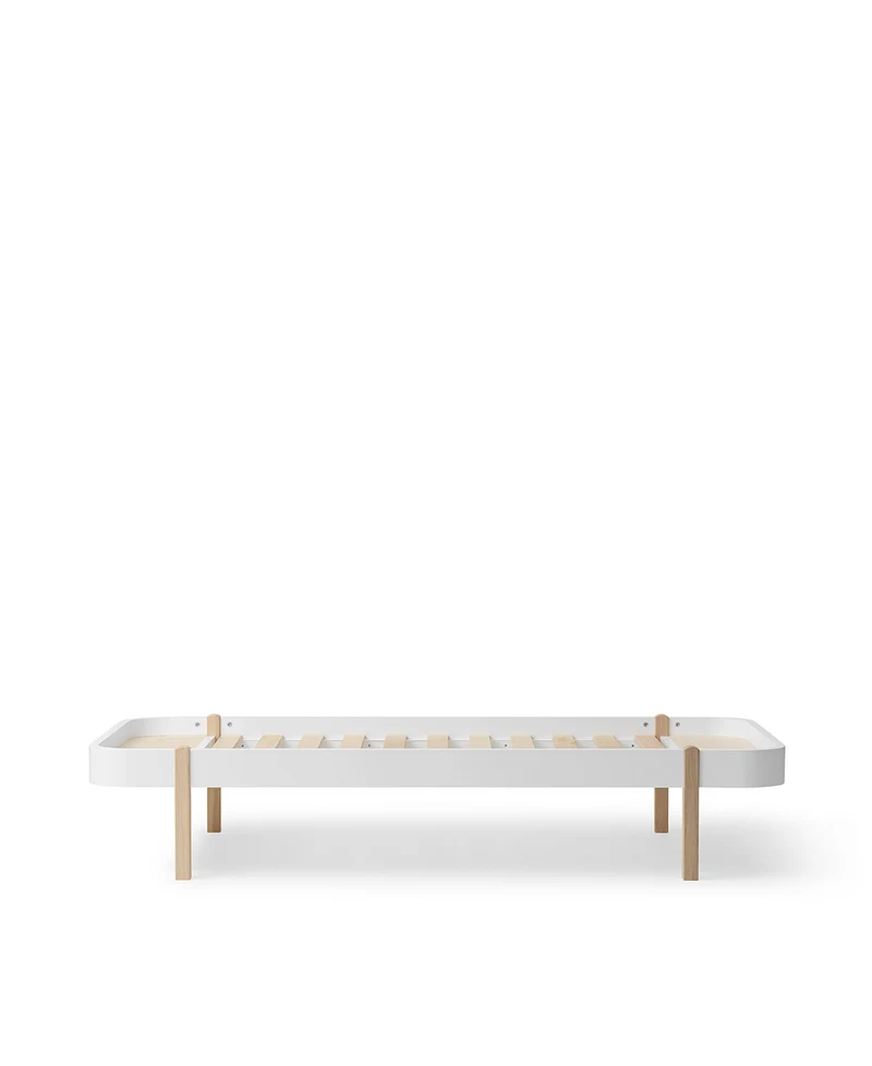 Oliver Furniture - Lounger Kinderbett, 90x200 cm, Weiß/Eiche