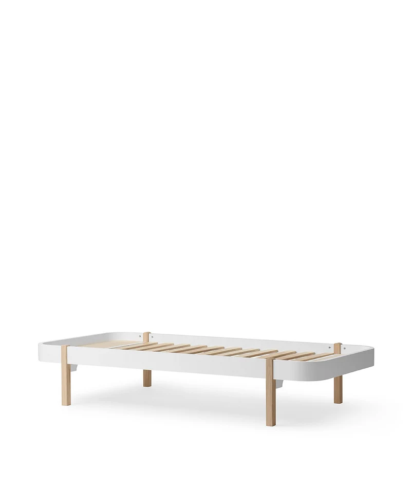 Oliver Furniture - Lounger Kinderbett, 90x200 cm, Weiß/Eiche