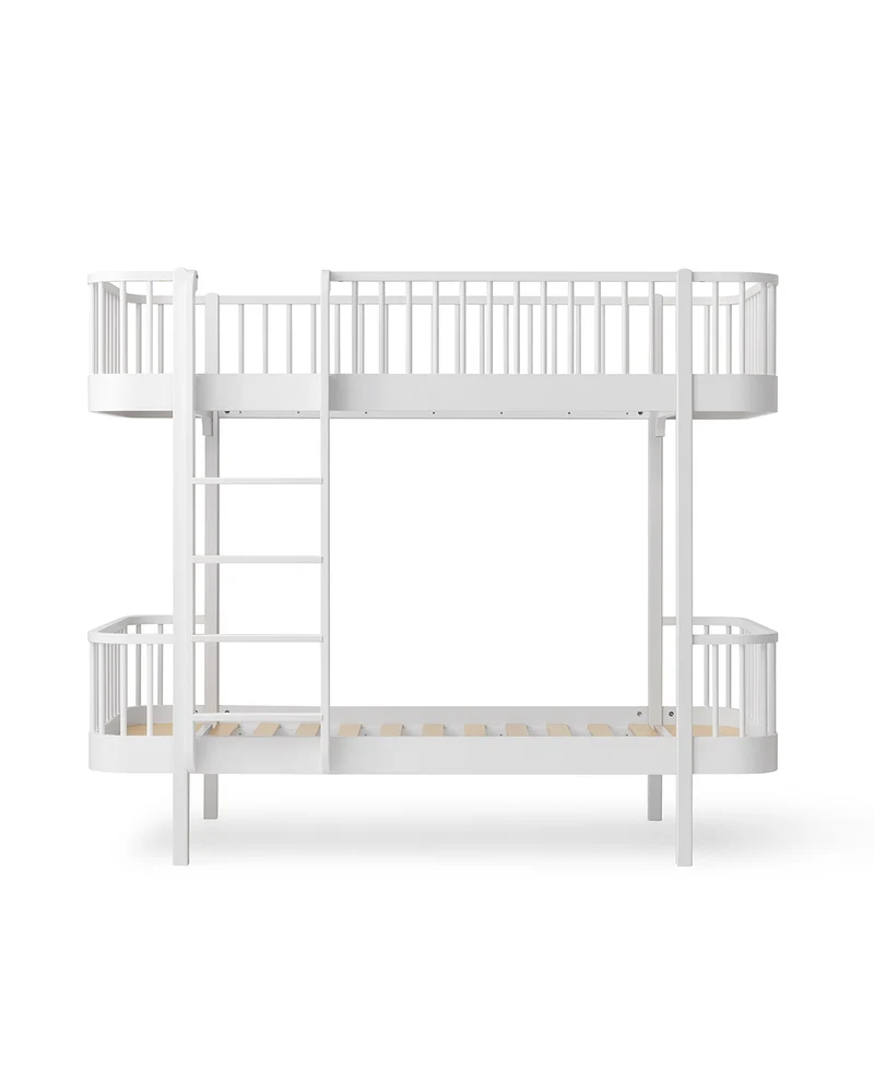 Oliver Furniture - Original Kinder Etagenbett, 90x200 cm, Weiß, Leiter vorne