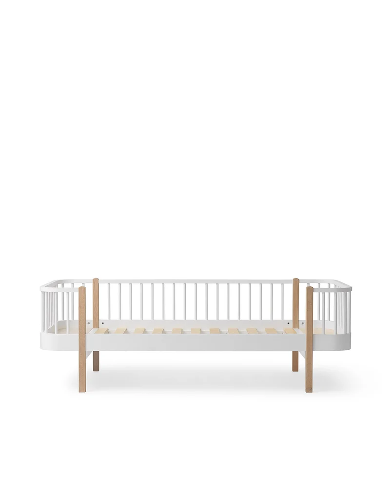 Oliver Furniture - Original Kinder Bettsofa, 90x200 cm, Weiß/Eiche