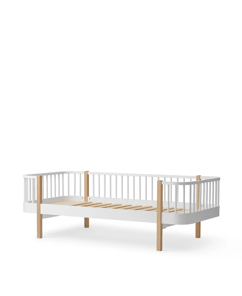 Oliver Furniture - Original Kinder Bettsofa, 90x200 cm, Weiß/Eiche