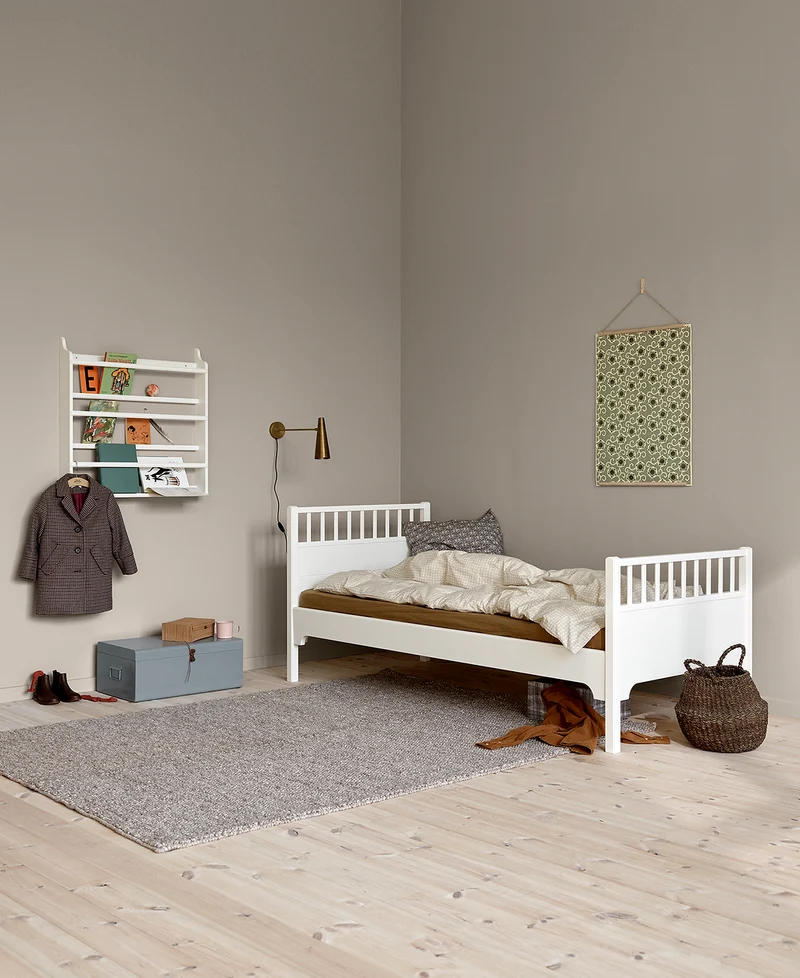 Oliver Furniture - Classic Kinder Einzelbett, 90x200 cm, Weiß