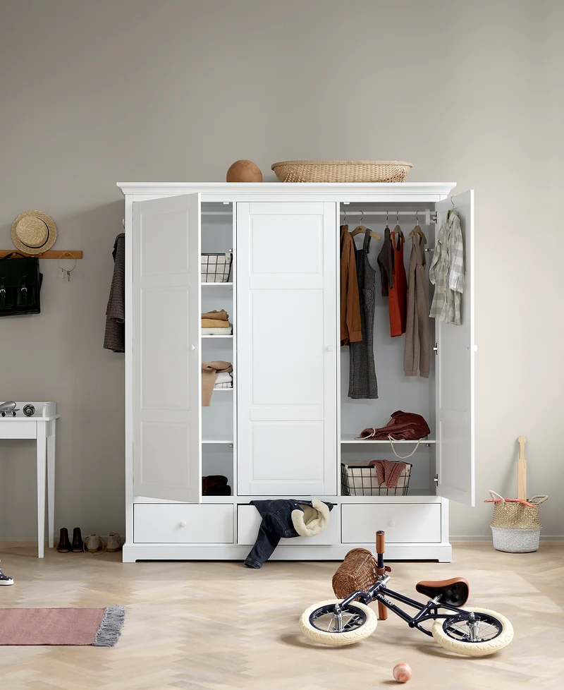 Oliver Furniture - Kleiderschrank 3-türig, Weiß