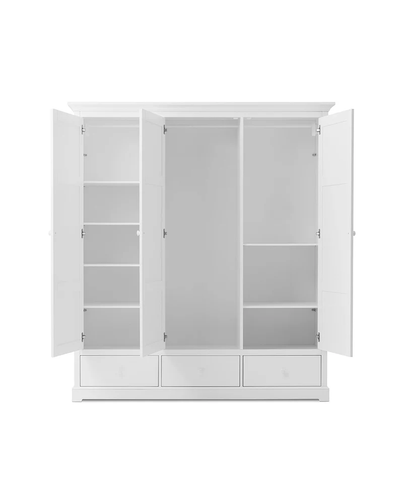 Oliver Furniture - Kleiderschrank 3-türig, Weiß