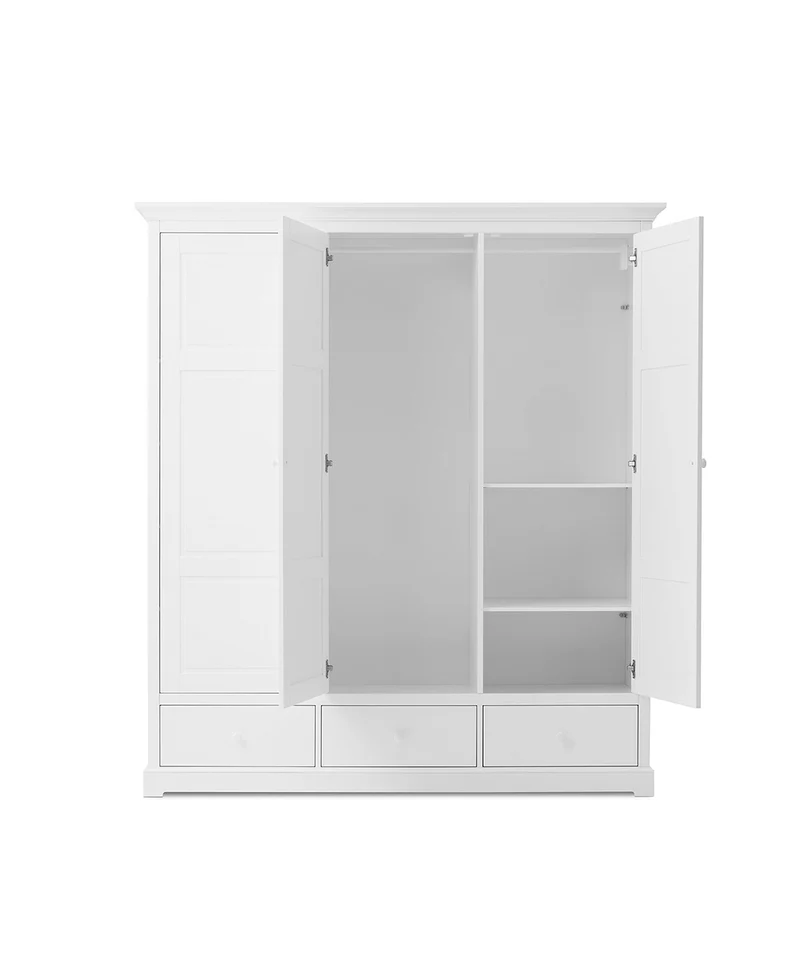 Oliver Furniture - Kleiderschrank 3-türig, Weiß