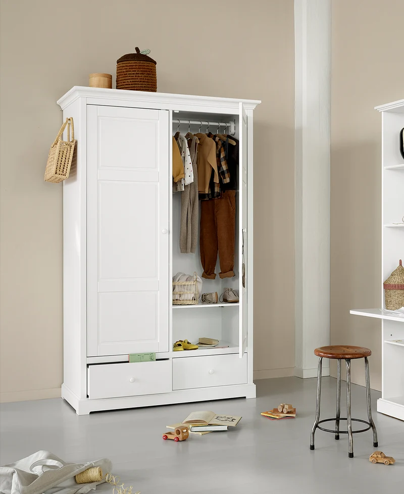 Oliver Furniture - Kleiderschrank 2-türig, Weiß