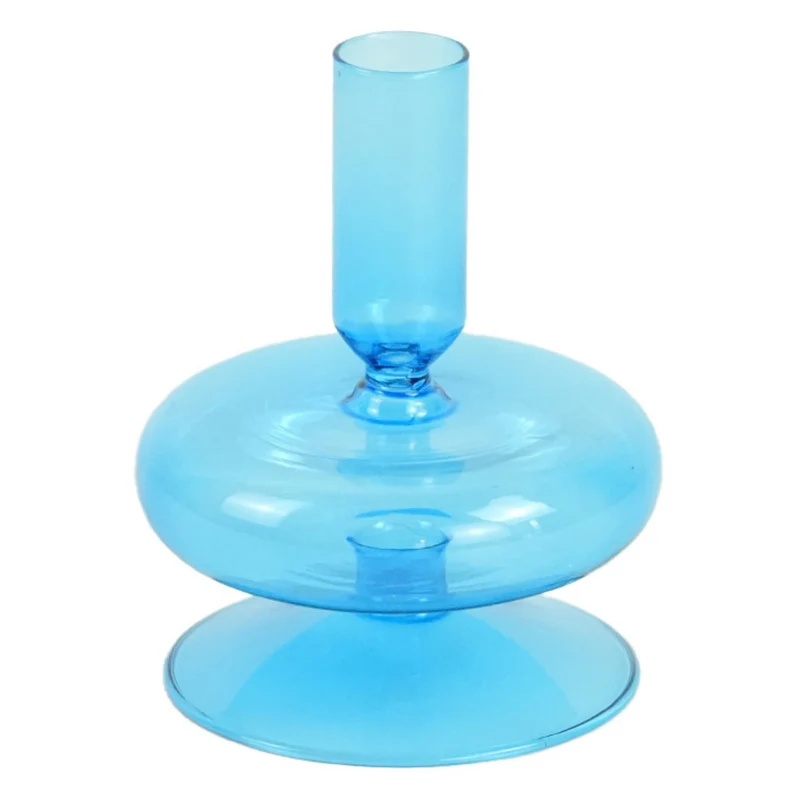 Elly Glas-Kerzenhalter blau 12 cm