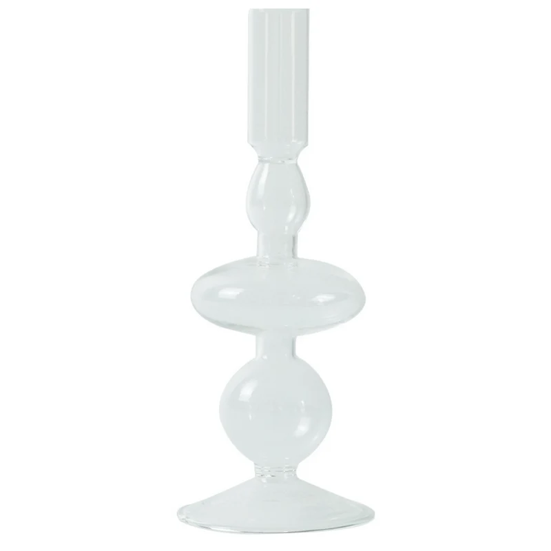 Chicka Kerzenhalter aus klarem Glas 21 cm