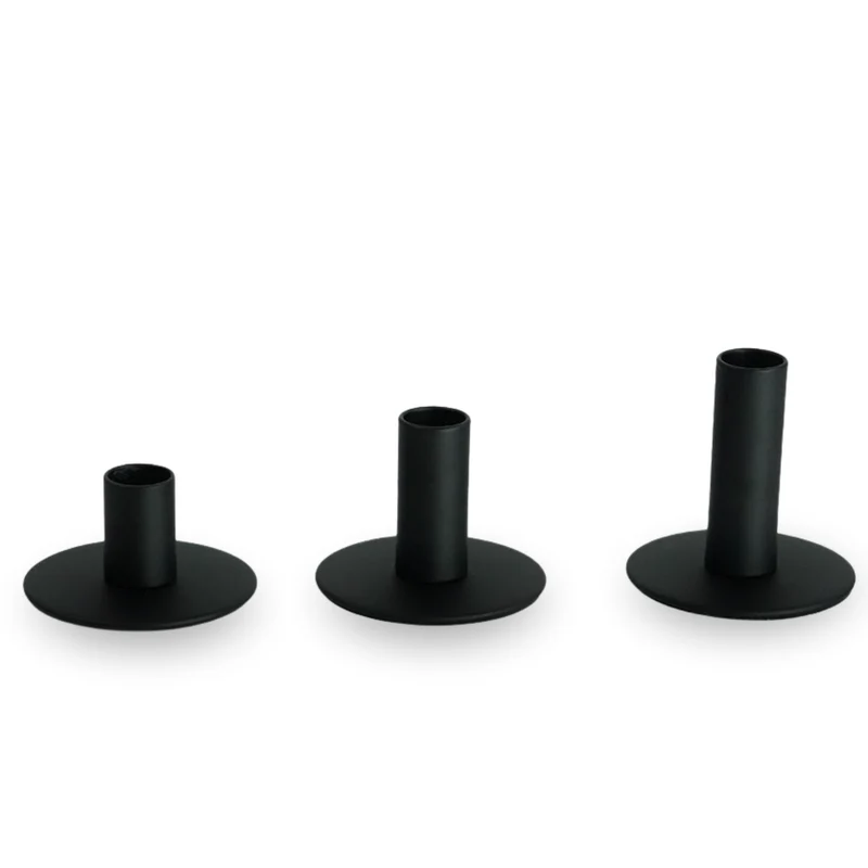 Alana Kerzenhalter-Set in Schwarz