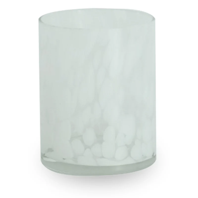 Nina Glas-Teelichthalter weiß 10 cm