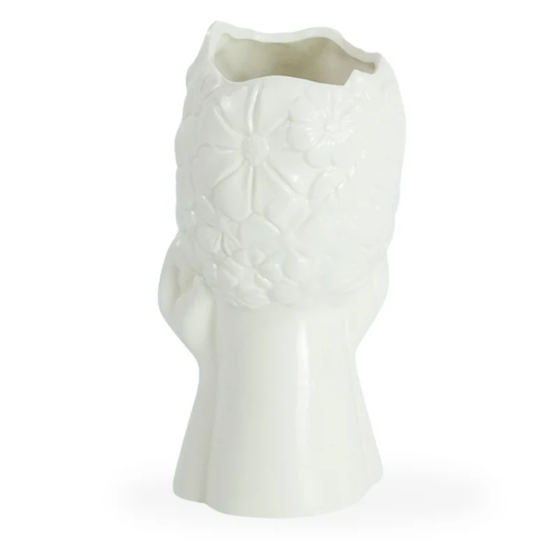 Asti Keramikvase weiß 19,8 cm