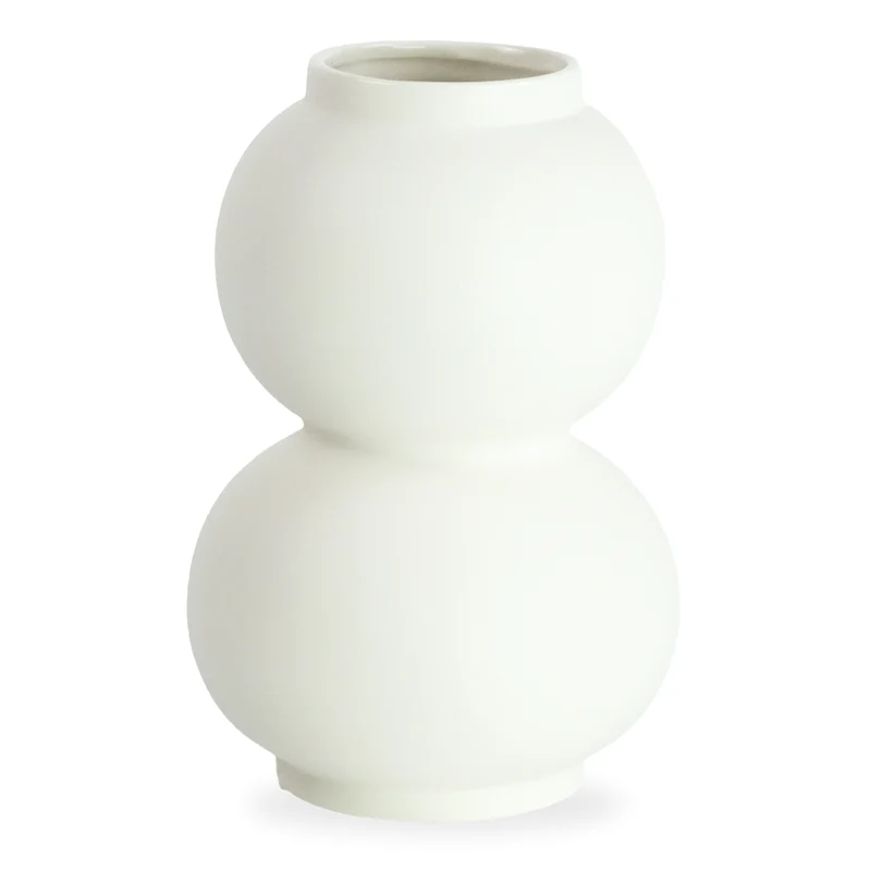 Becca Keramikvase in Blasenform weiß 21 cm