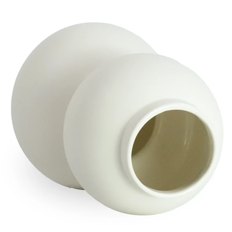 Becca Keramikvase in Blasenform weiß 21 cm