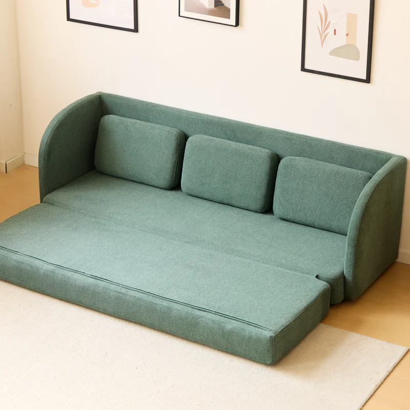 Katarina klappbares Schlafsofa grün L: 217 x T: 77/145 x H: 75 cm