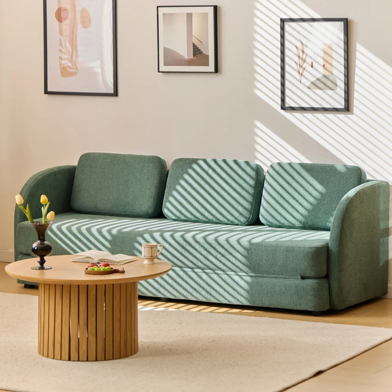 Katarina klappbares Schlafsofa grün L: 217 x T: 77/145 x H: 75 cm