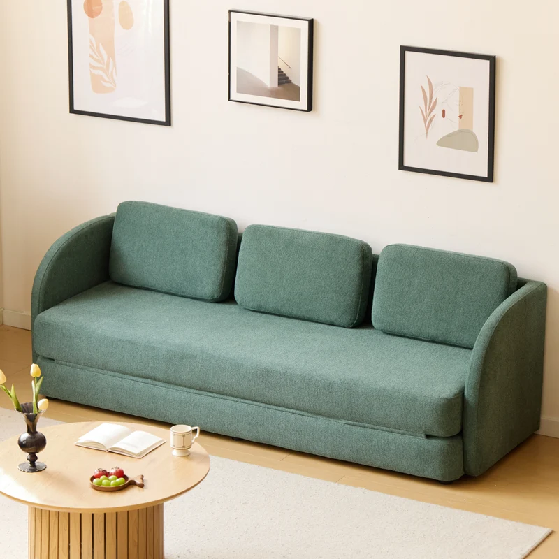 Katarina klappbares Schlafsofa grün L: 217 x T: 77/145 x H: 75 cm