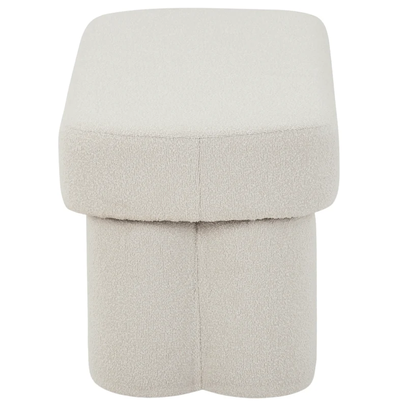 Linea Bank Weiß Bouclé 100x42x44 cm