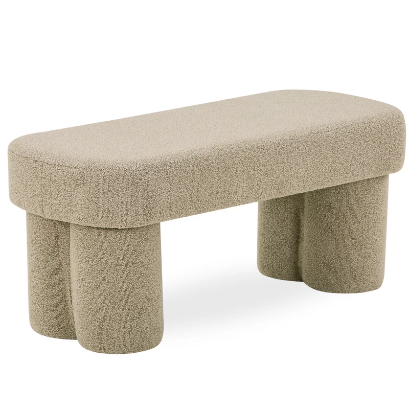 Linea Bank Beige Bouclé 100x42x44 cm
