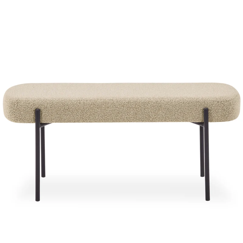 Helena Bank in Beige Bouclé 100x36x43 cm