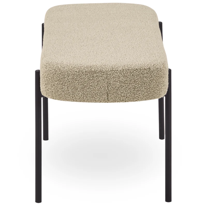 Helena Bank in Beige Bouclé 100x36x43 cm