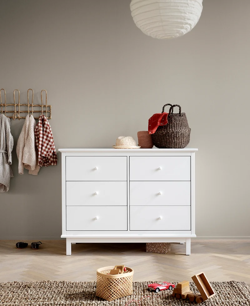 Oliver Furniture - Kommode mit 6 Schubladen, Weiß
