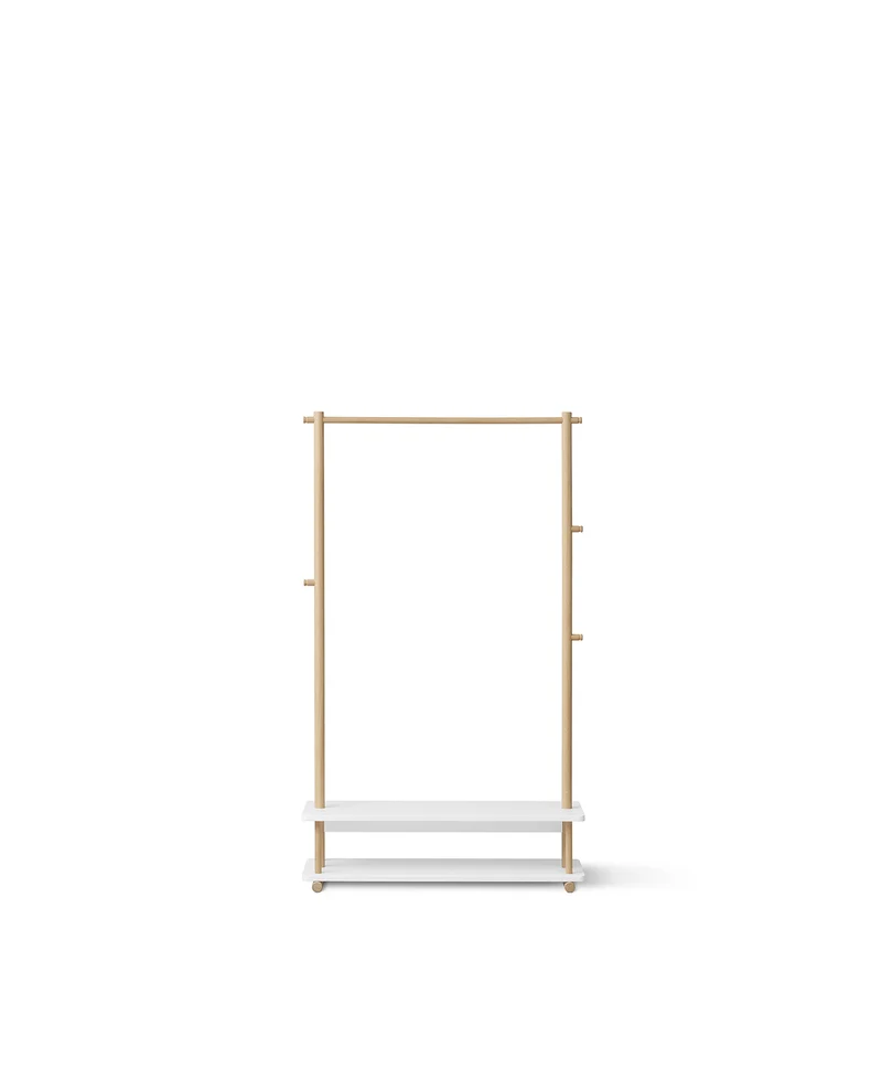 Oliver Furniture - Kleiderständer, Weiß/Eiche