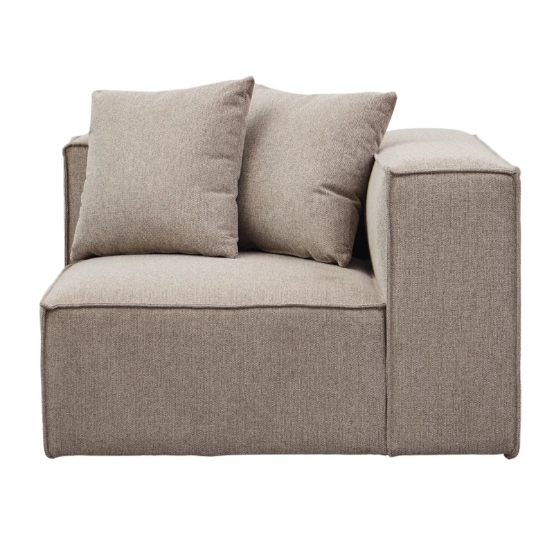 Hailey - Sitzelement für Modulsofa, Eckmodul in sand L: 100 X T: 100 X H: 65 Cm