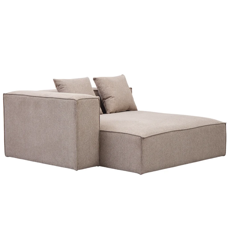 Hailey – linkes Récamiere-Modul in Sand, L: 147 x T: 148 x H: 65 cm