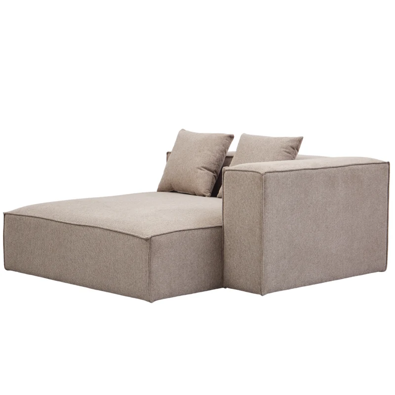 Hailey – rechtes Récamiere-Modul in sand, L: 147 x T: 148 x H: 65 cm