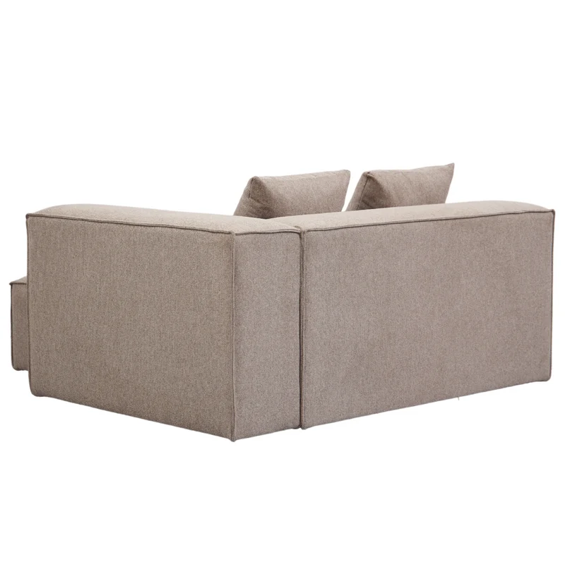 Hailey – rechtes Récamiere-Modul in sand, L: 147 x T: 148 x H: 65 cm