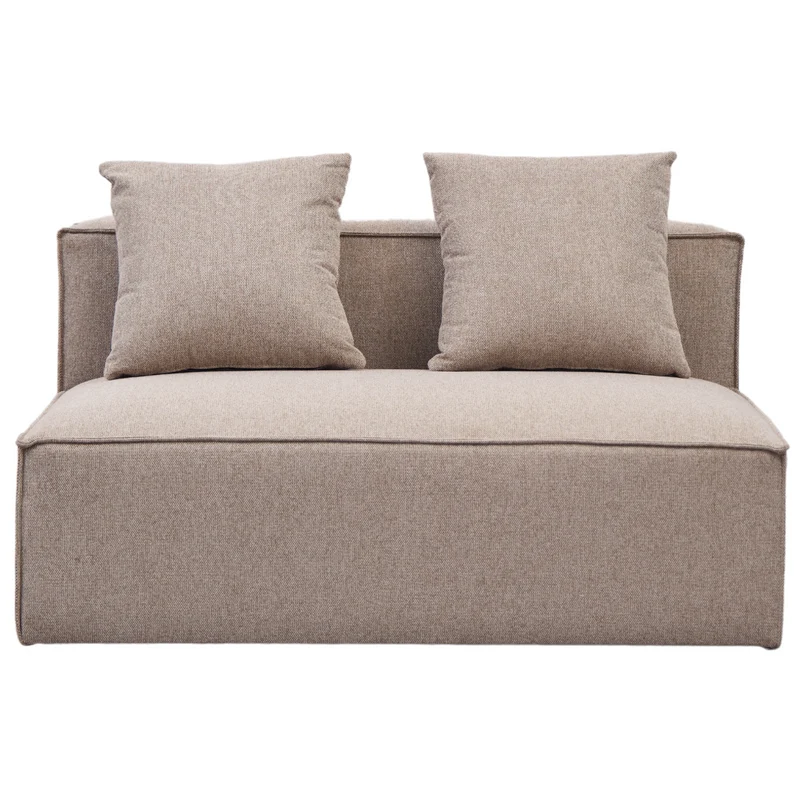 Hailey - Sitzelement für Modulsofa, Mittelmodul in sand L: 121 X T: 100 X H: 65 cm