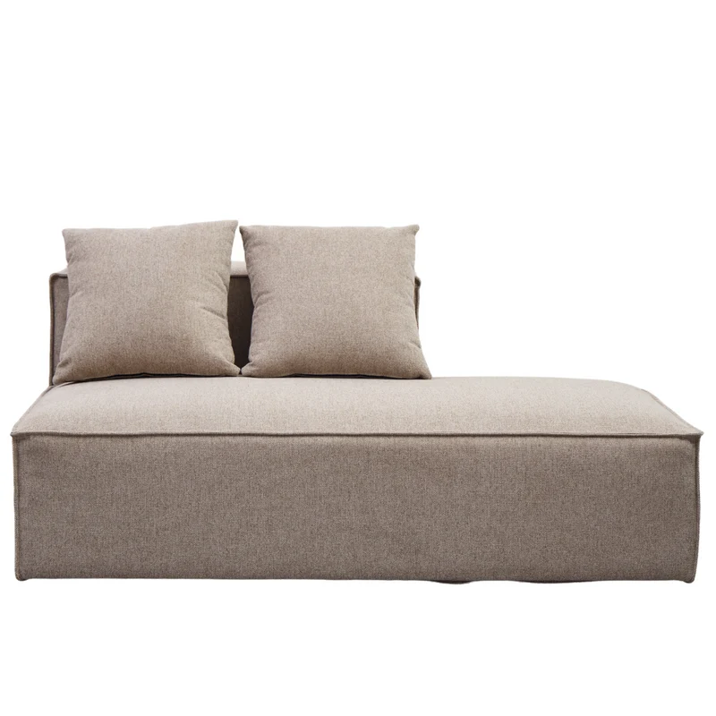 Hailey - Modul mit halber Rückenlehne, rechts ausgerichtet, in sand, L: 148 x T: 100 x H: 65 cm