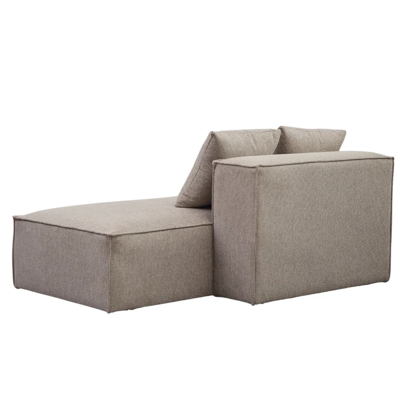 Hailey - Modul mit halber Rückenlehne, rechts ausgerichtet, in sand, L: 148 x T: 100 x H: 65 cm