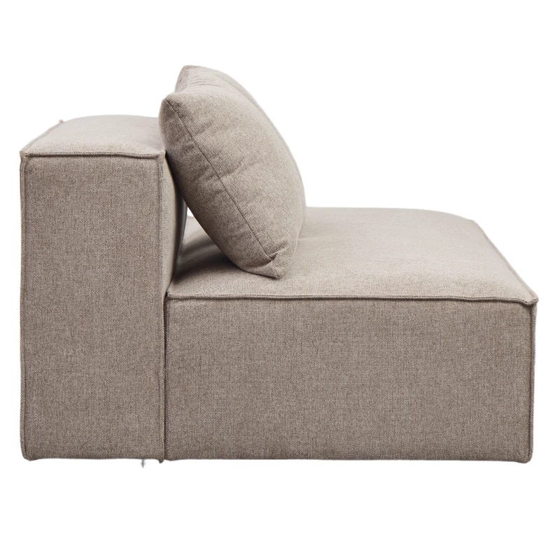 Hailey - Modul mit halber Rückenlehne, rechts ausgerichtet, in sand, L: 148 x T: 100 x H: 65 cm
