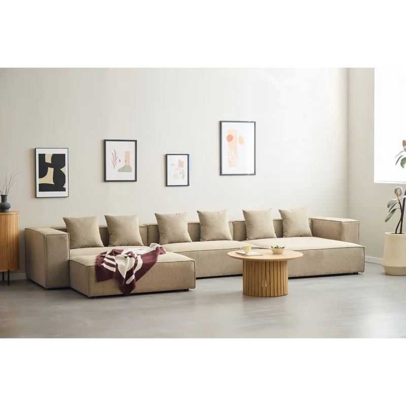 Hailey pouf in sand 121 x 74 cm